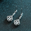 Wholesale Silver Four Leaf Clover Earrings With Diamond For Girls