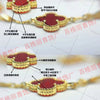 Wholesale Silver Fourleaf Clover And Flower Style Bracelet Set With Gems