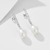Wholesale 925 Silver Freshwater Pearl Stud Earrings With Geometric Design For Women Fashion Ol Style