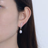 Wholesale 925 Silver Freshwater Pearl Stud Earrings With Geometric Design For Women Fashion Ol Style