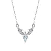 Wholesale Silver Geometric Angel Wings Clavicle Necklace With Electroplating For Women