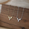 Wholesale Silver Geometric Angel Wings Clavicle Necklace With Electroplating For Women