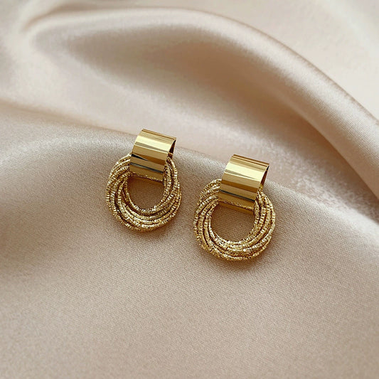Wholesale 925 Silver Geometric Circle Earrings