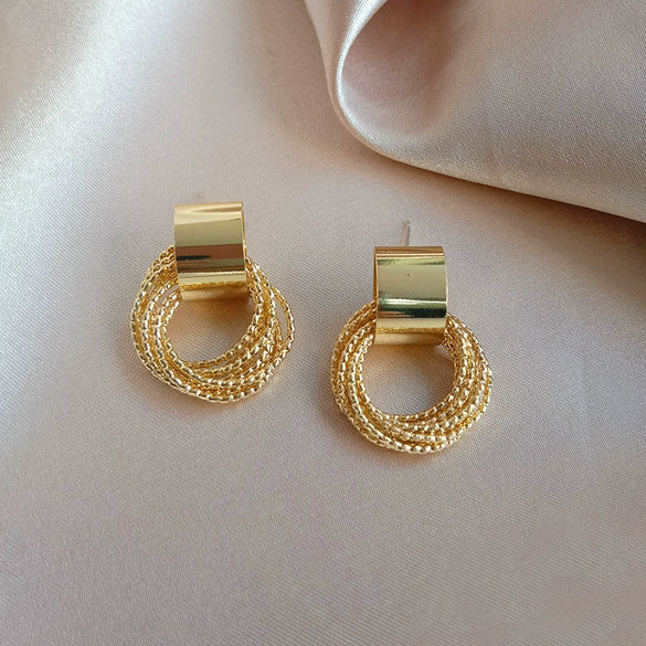 Wholesale 925 Silver Geometric Circle Earrings
