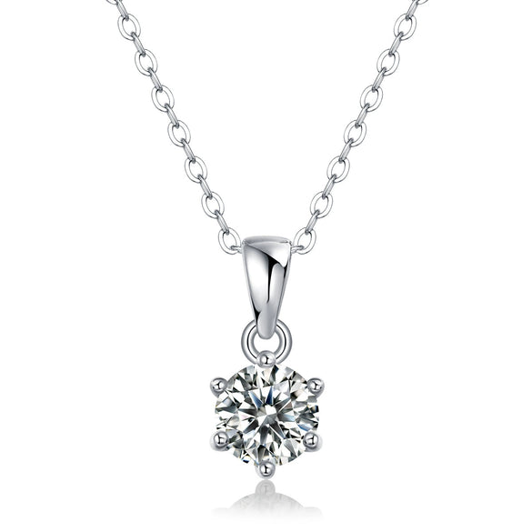Wholesale 925 Silver Geometric Clavicle Chain With Moissanite Inlay Necklace For Women