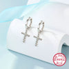 Wholesale 925 Silver Geometric Cross Electroplated Unisex Earrings
