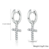 Wholesale 925 Silver Geometric Cross Electroplated Unisex Earrings