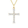 Wholesale Silver Geometric Cross Necklace For Women Diamond Plated 18K Gold