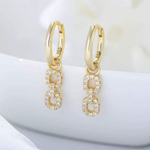 Wholesale 925 Silver Geometric Diamond Earrings For Women