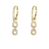 Wholesale 925 Silver Geometric Diamond Earrings For Women