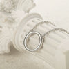 Wholesale Silver Geometric Drop Circle Clavicle Chain Necklace 925 Sterling Silver Electroplating For Women