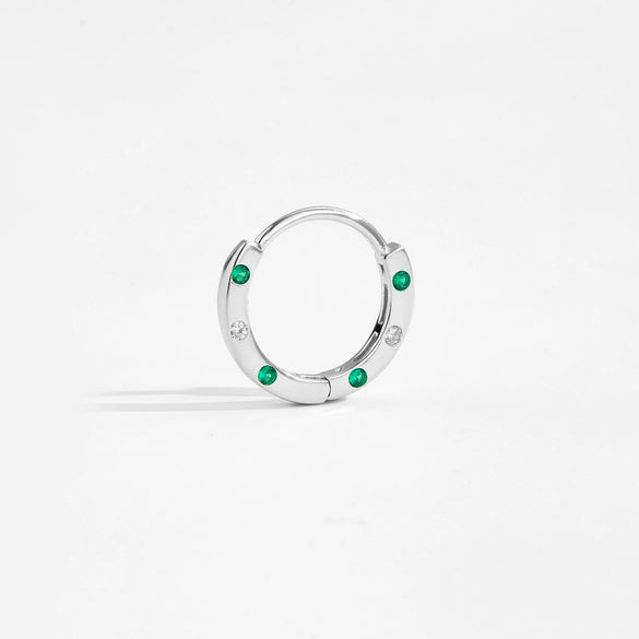 Wholesale Silver Geometric Earrings With Zircon Electroplated With Platinum And 18K Gold For Women