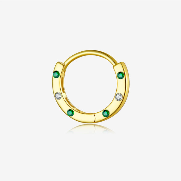 Wholesale Silver Geometric Earrings With Zircon Electroplated With Platinum And 18K Gold For Women