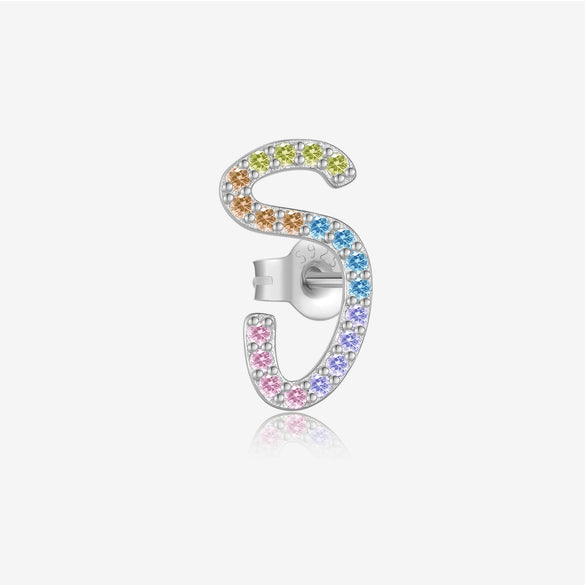Wholesale Silver Geometric Earrings With Zircon Electroplated With Platinum And 18K Gold For Women