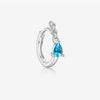 Wholesale Silver Geometric Earrings With Zircon Electroplated With Platinum And 18K Gold For Women