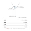 Wholesale 925 Silver Geometric Emerald Cut Pendant Adjustable Clavicle Necklace For Women With Highend Style And Diamond Design