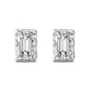 Wholesale Silver Geometric Emeraldcut Zircon Earrings With Electroplating And Water Drop Design For Women