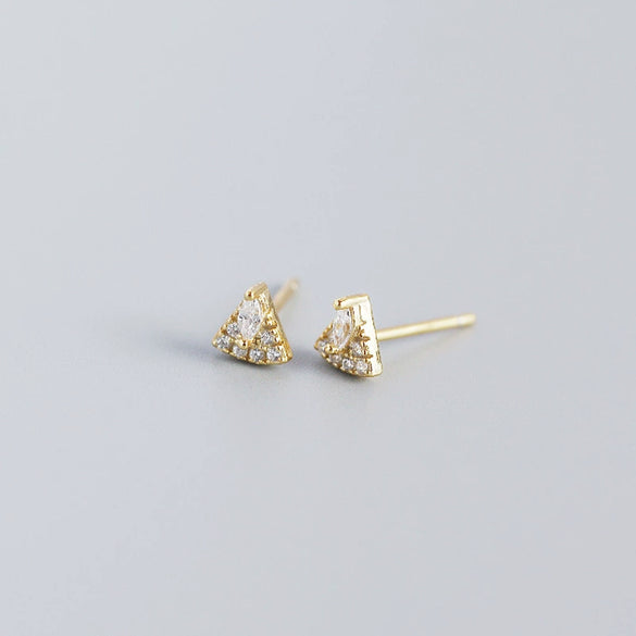 Wholesale Silver Geometric Fanshaped Earrings For Women With Electroplating