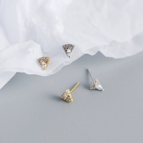 Wholesale Silver Geometric Fanshaped Earrings For Women With Electroplating