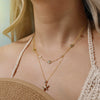 Wholesale Silver Geometric Flower Clover Pendant Necklace Electroplated Minimalist Design For Women