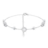Wholesale 925 Silver Geometric Four Leaf Clover Women's Anklet
