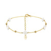 Wholesale 925 Silver Geometric Fourleaf Clover Women's Anklet