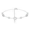 Wholesale 925 Silver Geometric Fourleaf Clover Women's Anklet