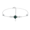 Wholesale 925 Silver Geometric Fourleaf Clover Women's Anklet