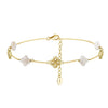 Wholesale 925 Silver Geometric Fourleaf Clover Women's Anklet