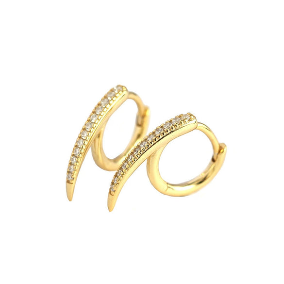 Wholesale 925 Silver Geometric Heavy Industry Metal Long Rivet Earrings For Women With Electroplating