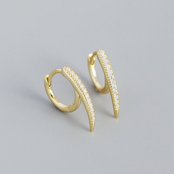 Wholesale 925 Silver Geometric Heavy Industry Metal Long Rivet Earrings For Women With Electroplating