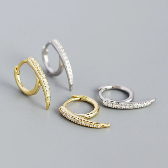 Wholesale 925 Silver Geometric Heavy Industry Metal Long Rivet Earrings For Women With Electroplating