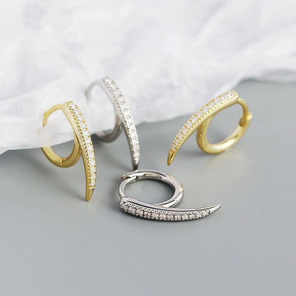 Wholesale 925 Silver Geometric Heavy Industry Metal Long Rivet Earrings For Women With Electroplating