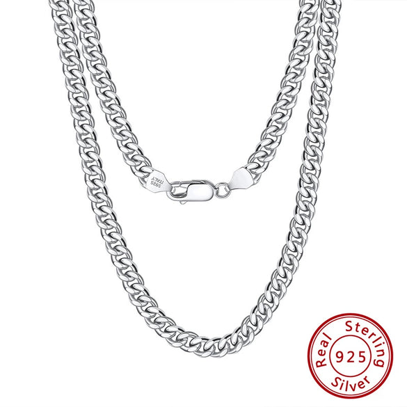Wholesale 925 Silver Geometric Hiphop Chain Necklace For Men With Gold Colorpreserving Electroplating