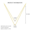 Wholesale Silver Geometric Hollow Ring Stacked Zirconiuminlaid Necklace For Women