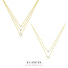 Wholesale Silver Geometric Hollow Ring Stacked Zirconiuminlaid Necklace For Women