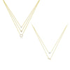 Wholesale Silver Geometric Hollow Ring Stacked Zirconiuminlaid Necklace For Women