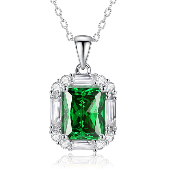 Wholesale 925 Silver Geometric Light Luxury Retro Pendant Necklace For Women