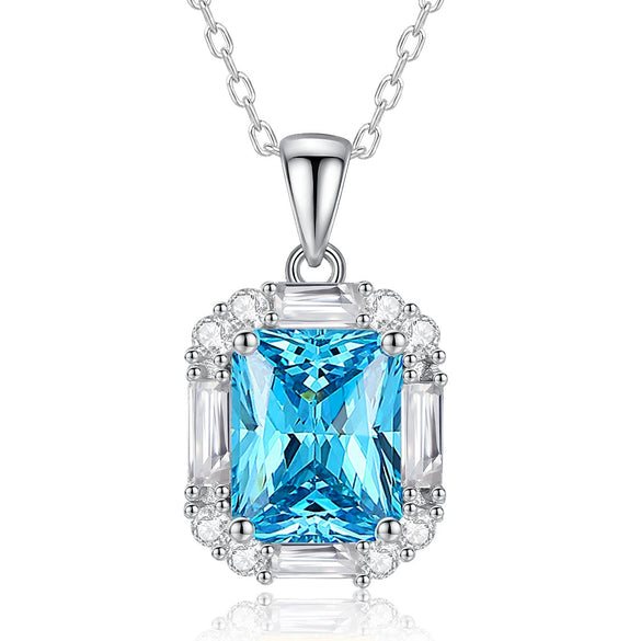 Wholesale 925 Silver Geometric Light Luxury Retro Pendant Necklace For Women