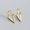 Wholesale Silver Geometric Lightning Irregular Ear Buckle Earrings S925 Silver Electroplating