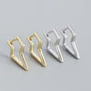 Wholesale Silver Geometric Lightning Irregular Ear Buckle Earrings S925 Silver Electroplating