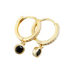 Wholesale 925 Silver Geometric Microinlaid Zircon Earrings For Women With Ring And Ear Buckle