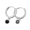 Wholesale 925 Silver Geometric Microinlaid Zircon Earrings For Women With Ring And Ear Buckle