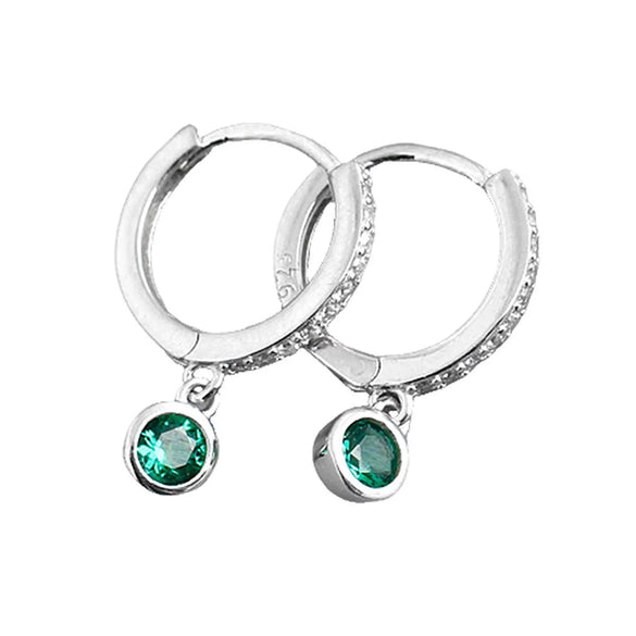 Wholesale 925 Silver Geometric Microinlaid Zircon Earrings For Women With Ring And Ear Buckle