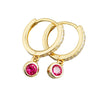 Wholesale 925 Silver Geometric Microinlaid Zircon Earrings For Women With Ring And Ear Buckle