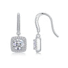 Wholesale 925 Silver Geometric Moissanite Earrings Set With Diamonds For Women