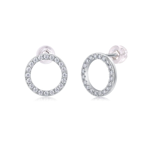 Wholesale 925 Silver Geometric Moissanite Inlaid Earrings For Women Fashion Style