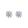 Wholesale 925 Silver Geometric Moissanite Inlay Ear Piercing Earrings For Women