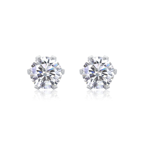 Wholesale 925 Silver Geometric Moissanite Inlay Ear Piercing Earrings For Women