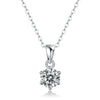 Wholesale 925 Silver Geometric Moissanite Inlay Pendant Necklace For Women Fashion Cross Chain